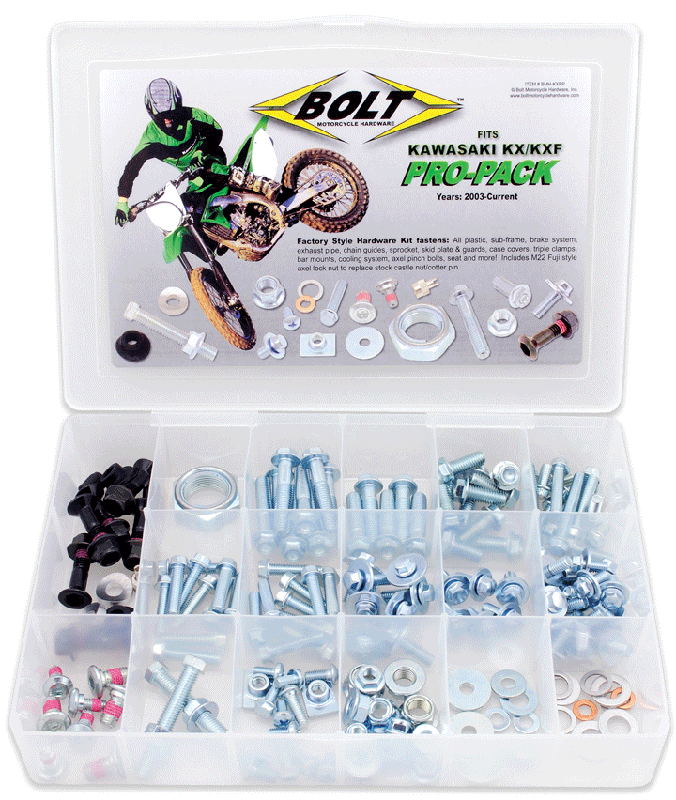Bolt Kits > BOLT ProPack Kawasaki KX/KXF (200 pcs) Van Dijck